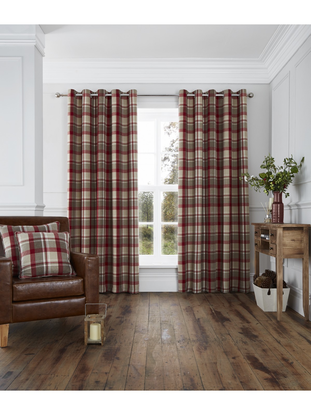 My New Red Buffalo Check Living Room Curtains! - A Cultivated Nest My New Red Buffalo Check Living Room Curtains! - A Cultivated Nest