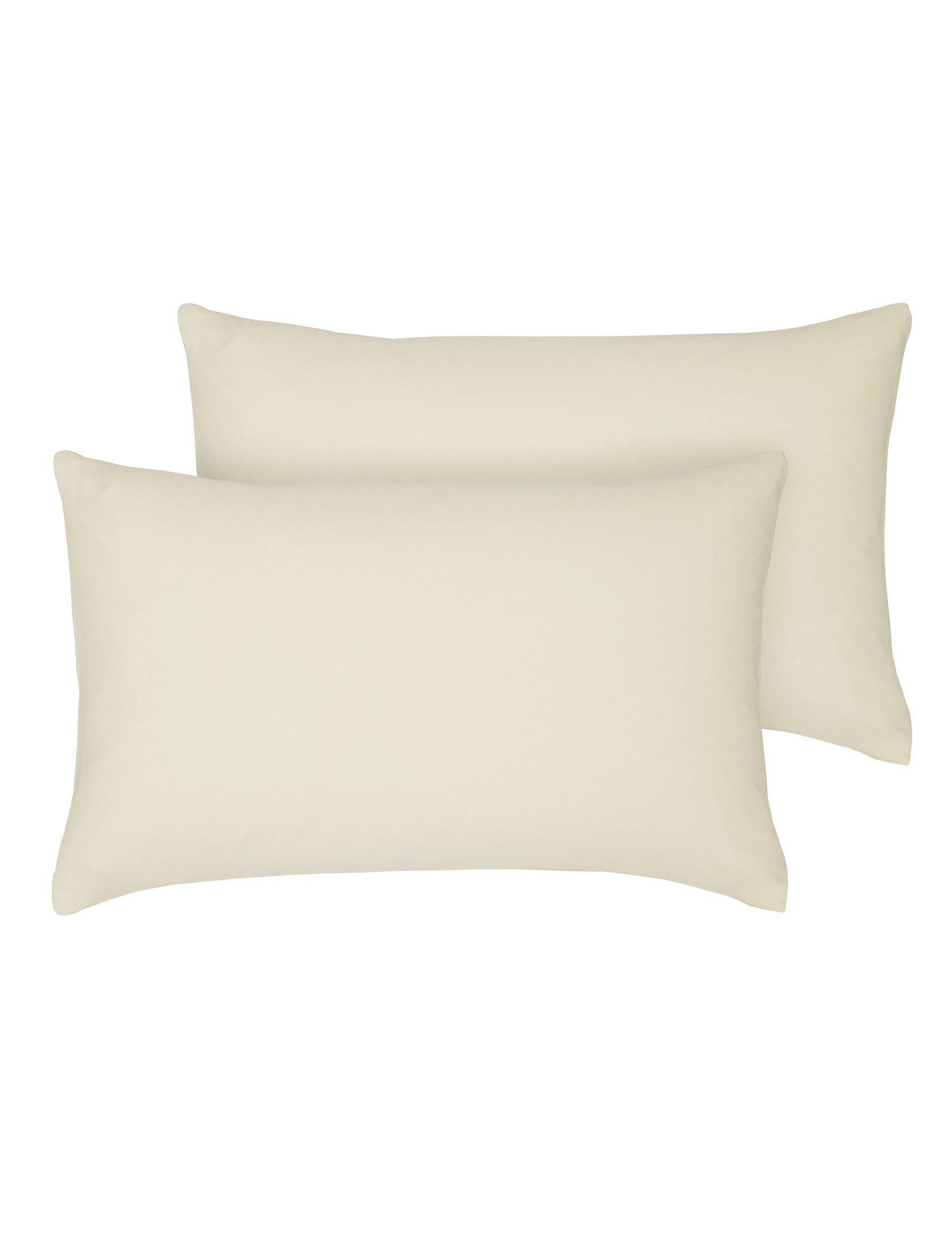 Egyptian 100 Cotton 200 Thread Count Housewife Pillowcase Pair Cream