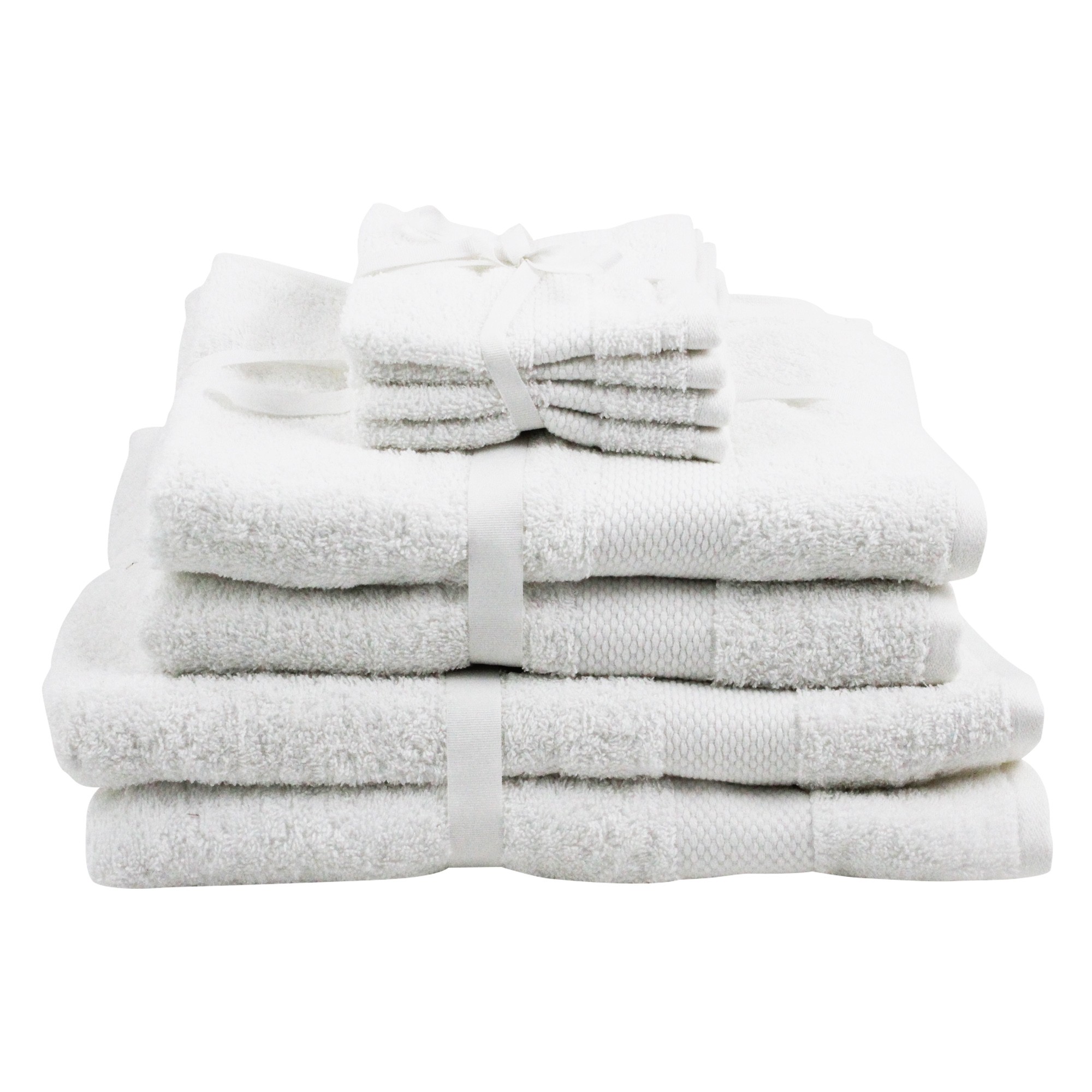 Two Pack Luxury Egyptian Towels White Ponden Home