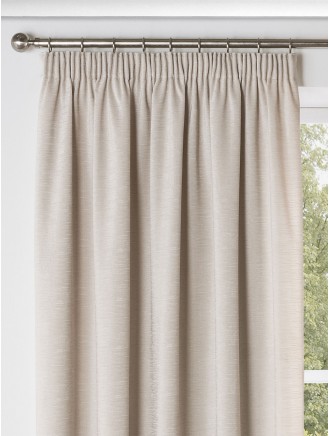 Cream Chenille Pencil Pleat Curtains