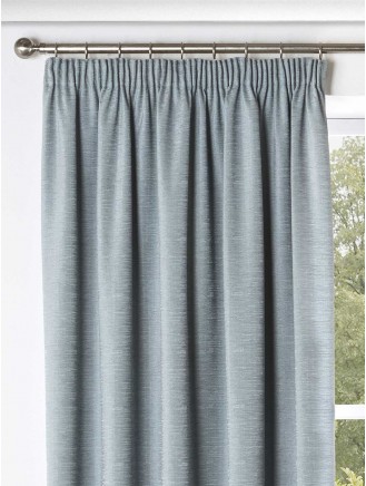Duck Egg Chenille Pencil Pleat Curtains