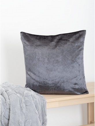 Textured Velvet Grey Cushion
