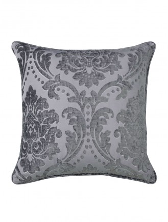 Silver Valencia Jacquard Large Cushion