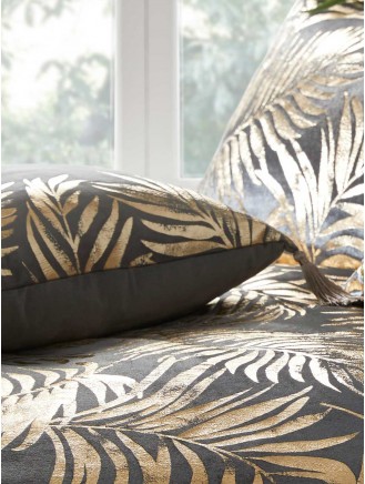 Laurence Llewelyn-Bowen First Dates - Foil Print Velvet Filled Cushion Slate