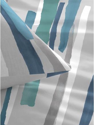 Fusion Clifton Abstract Teal Duvet Set