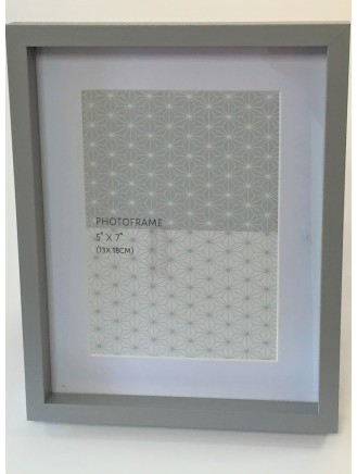 GREY PHOTO FRAME 5X7