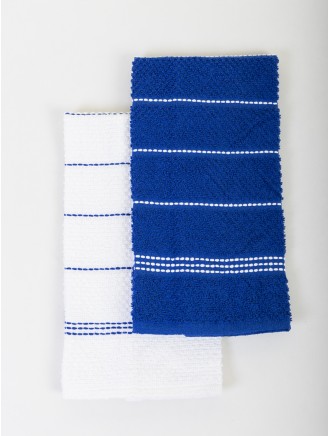 Blue Stripe 2 Pack Tea Towels