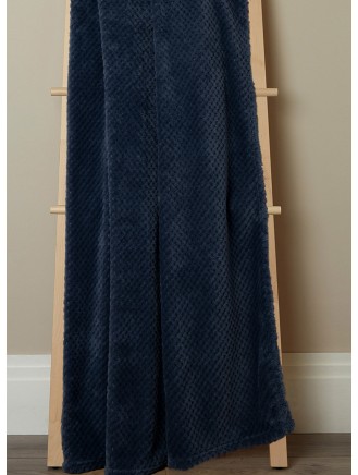 Waffle Throw Blue