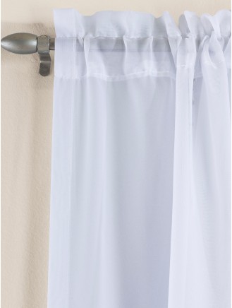 CRYSTAL VOILE PANEL WHITE