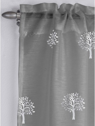 BIRCH VOILE PANEL GREY