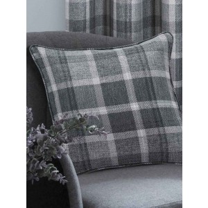 Large grey check cushions shop
