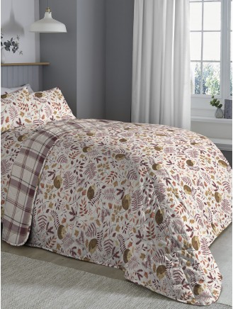 Harper Hedgehog Print Easy Care Beige Bedspread