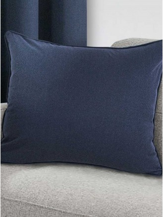 Navy Herringbone Cushion