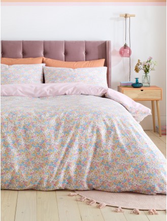 Darcy Floral Easy Care Pink Duvet Set