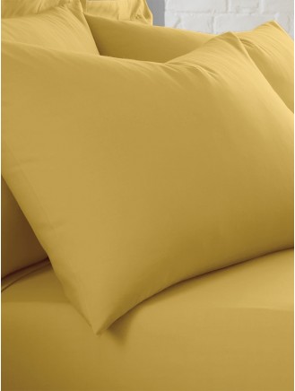 Easy Care Pillowcase Pair Ochre