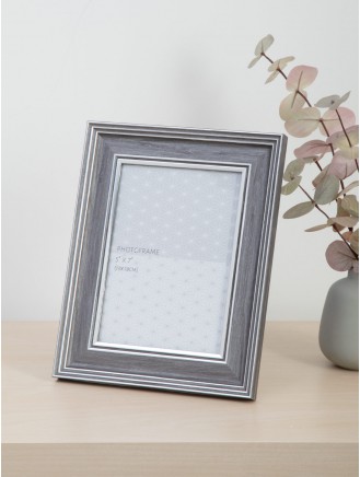 Grey Wood Photo Frame 7x5"
