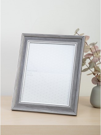 Grey Wood Photo Frame 10x8"