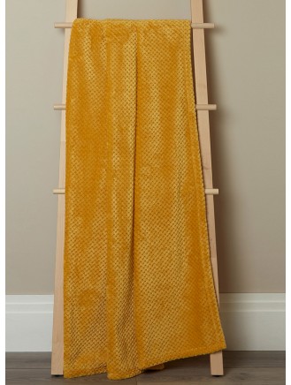 Waffle Throw Ochre