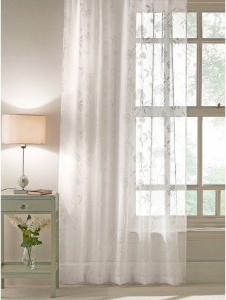 Voile Net Curtains Eyelet Panel Ponden Home Eyelet Panel Voile Curtains Ponden Home, Cotton Lace Curtain Panels Uk