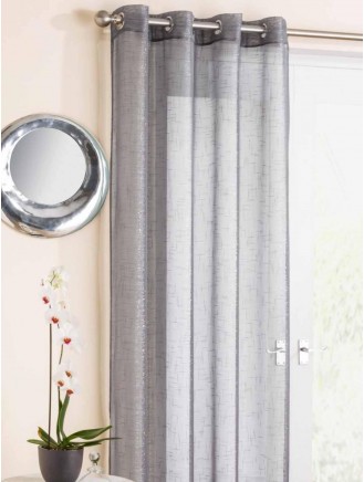 Marrakesh Eyelet Voile Panel Grey